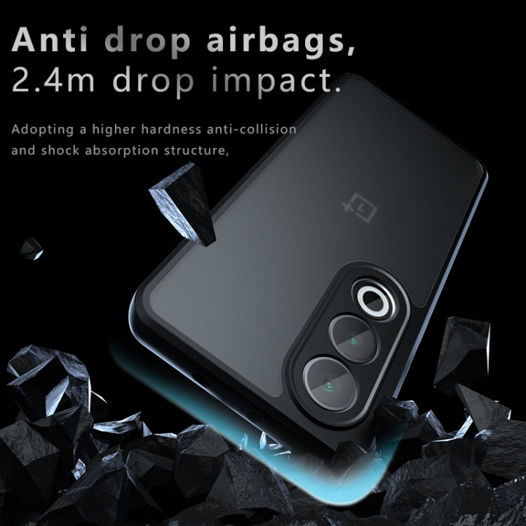For OnePlus Ace 3V Armor Precise Hole PC Hybrid TPU Phone Case - Frosted Black