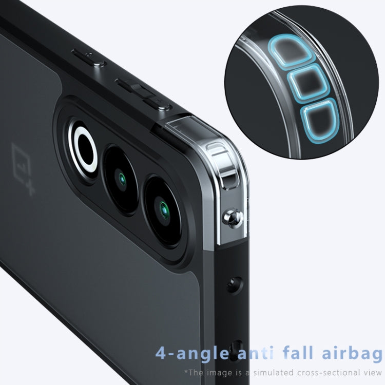 For OnePlus Ace 3V Armor Precise Hole PC Hybrid TPU Phone Case - Frosted Black