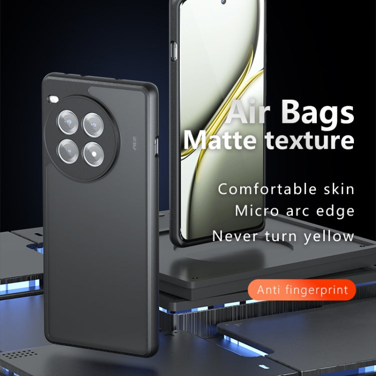 For OnePlus Ace 3 Pro Armor Precise Hole PC Hybrid TPU Phone Case - Frosted Black