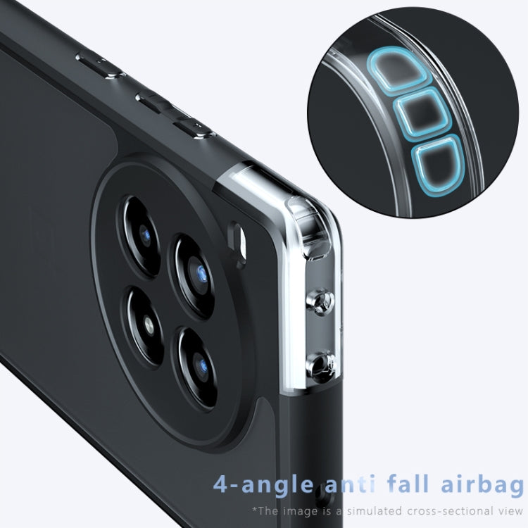 For OnePlus Ace 3 Pro Armor Precise Hole PC Hybrid TPU Phone Case - Frosted Black