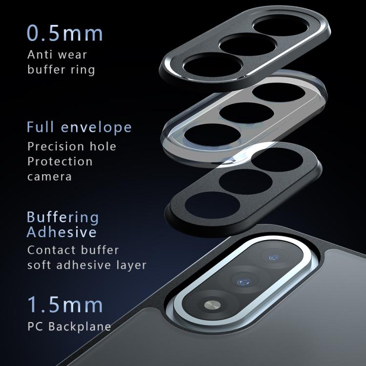 For OnePlus Ace 5 Ultra / Nord 5 Armor Precise Hole PC Hybrid TPU Phone Case - Frosted Black