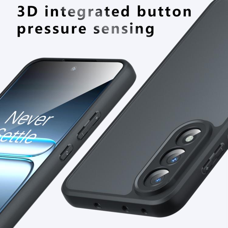 For OnePlus Ace 5 Ultra / Nord 5 Armor Precise Hole PC Hybrid TPU Phone Case - Frosted Black