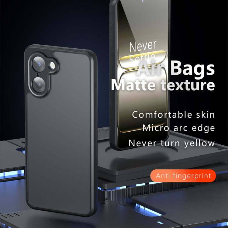 For OnePlus Ace 5 Racing / Nord CE5 Armor Precise Hole PC Hybrid TPU Phone Case - Frosted Black
