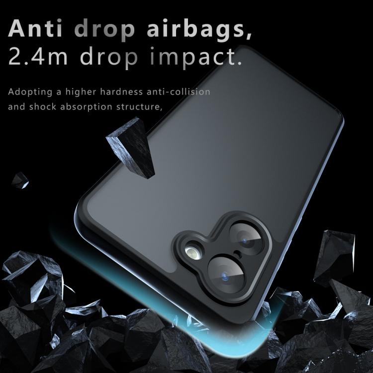 For OnePlus Ace 5 Racing / Nord CE5 Armor Precise Hole PC Hybrid TPU Phone Case - Frosted Black