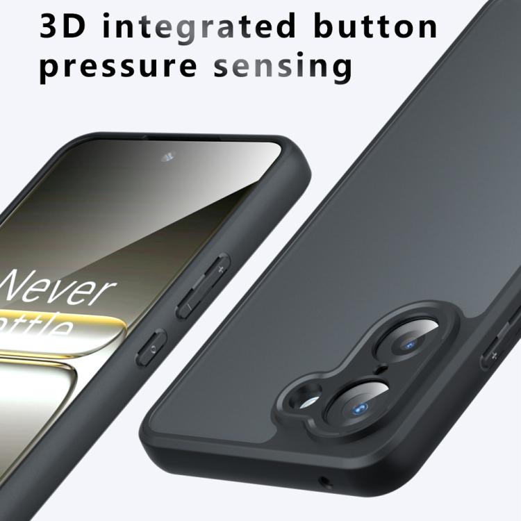For OnePlus Ace 5 Racing / Nord CE5 Armor Precise Hole PC Hybrid TPU Phone Case - Frosted Black