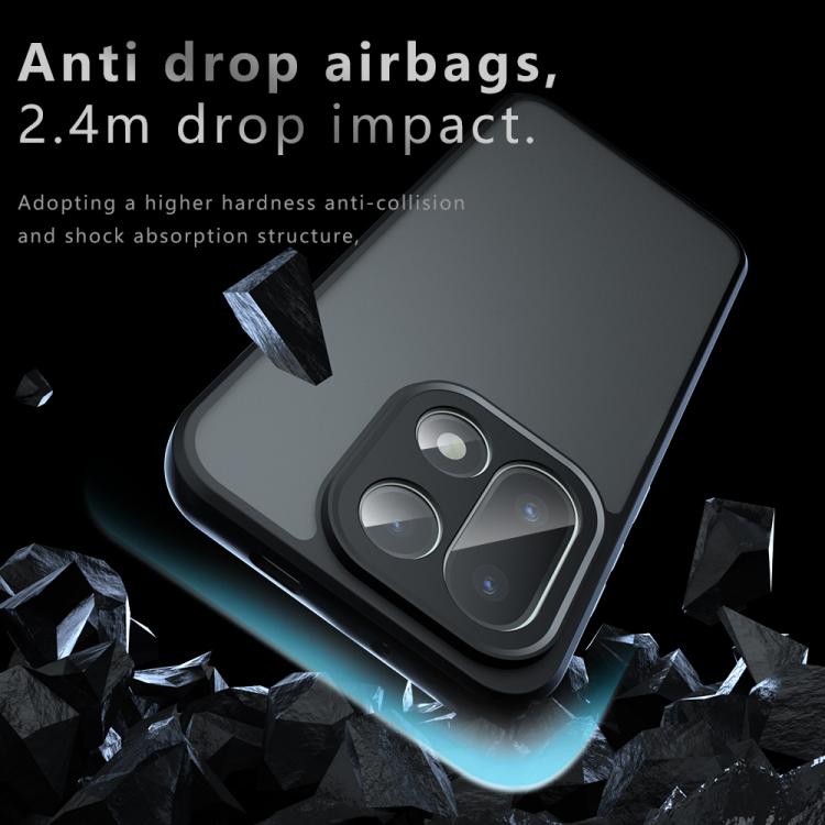 For OnePlus 15 Armor Precise Hole PC Hybrid TPU Phone Case - Frosted Black