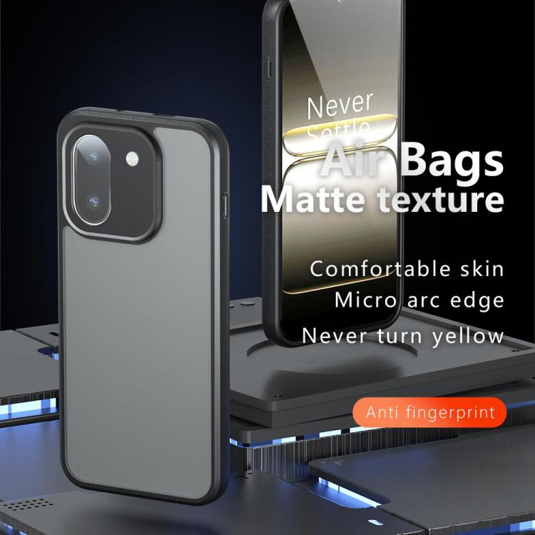 For OnePlus 15R Armor Precise Hole PC Hybrid TPU Phone Case - Frosted Black