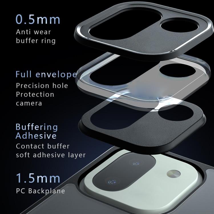 For OnePlus 15R Armor Precise Hole PC Hybrid TPU Phone Case - Frosted Black