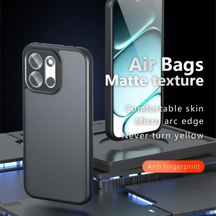 For OnePlus Turbo 6 / 6V Armor Precise Hole PC Hybrid TPU Phone Case - Frosted Black