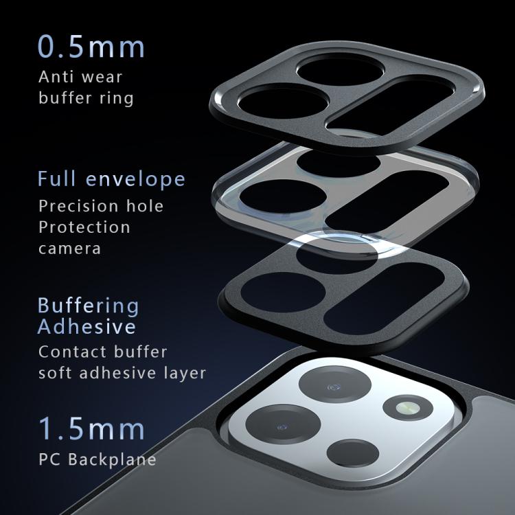 For OnePlus Turbo 6 / 6V Armor Precise Hole PC Hybrid TPU Phone Case - Frosted Black