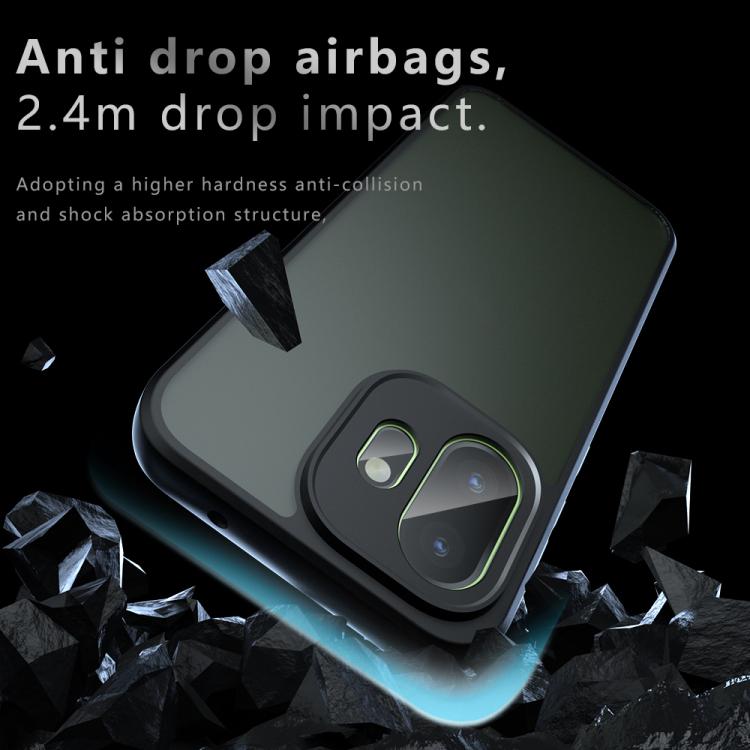 For OnePlus 15T Armor Precise Hole PC Hybrid TPU Phone Case - Frosted Black
