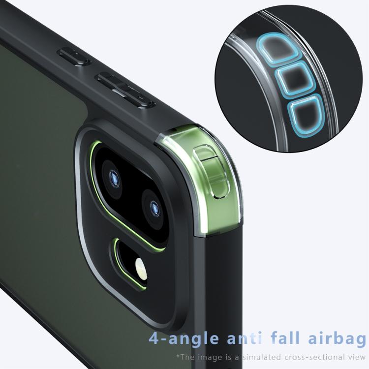For OnePlus 15T Armor Precise Hole PC Hybrid TPU Phone Case - Frosted Black