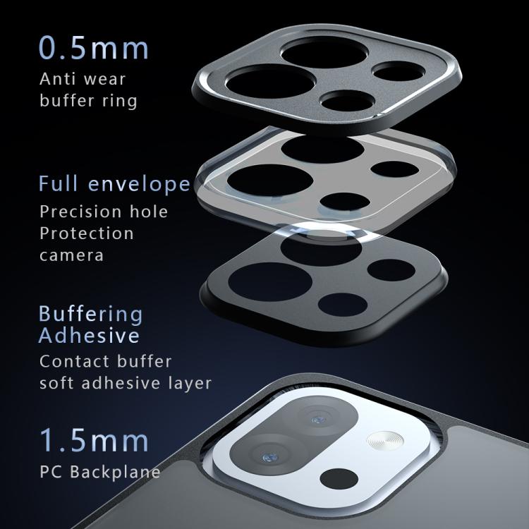 For OnePlus 13T Armor Precise Hole PC Hybrid TPU Phone Case - Transparent