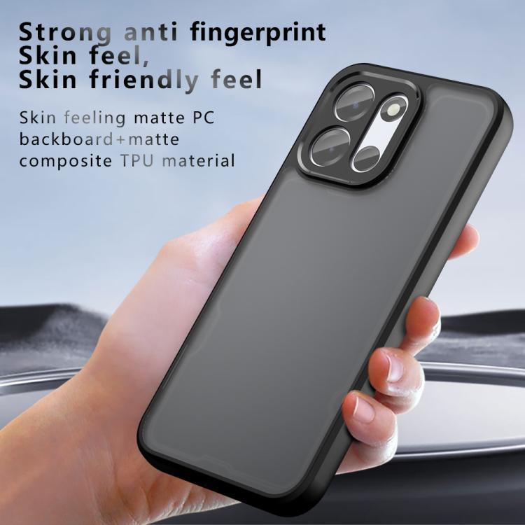 For OnePlus Turbo 6 / 6V Armor Precise Hole PC Hybrid TPU Phone Case - Transparent