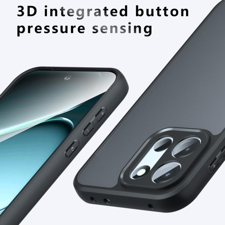 For OnePlus Turbo 6 / 6V Armor Precise Hole PC Hybrid TPU Phone Case - Transparent