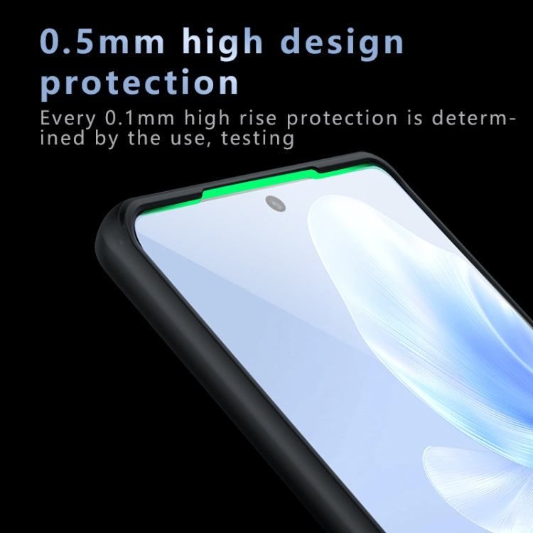 For vivo S18 Pro Armor Big Pore PC Hybrid TPU Phone Case - Frosted Black