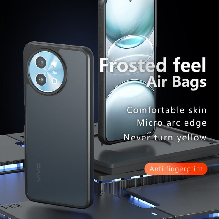 For vivo Y200i / Y200t Armor Big Pore PC Hybrid TPU Phone Case - Frosted Black