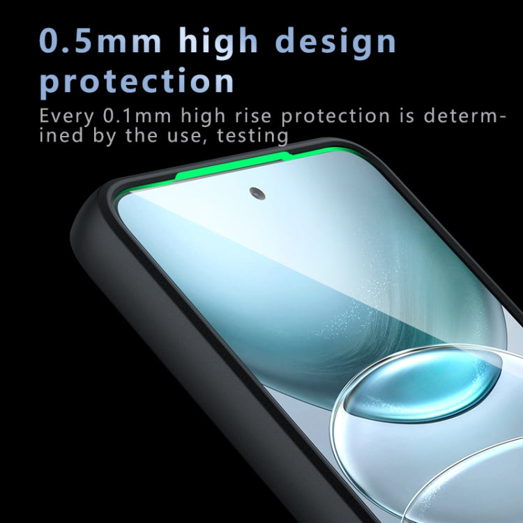 For vivo Y200i / Y200t Armor Big Pore PC Hybrid TPU Phone Case - Frosted Black