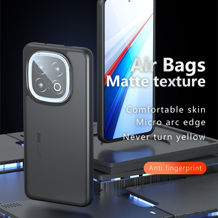 For vivo iQOO 13 Armor Big Pore PC Hybrid TPU Phone Case - Frosted Black