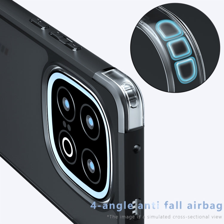 For vivo iQOO 13 Armor Big Pore PC Hybrid TPU Phone Case - Frosted Black