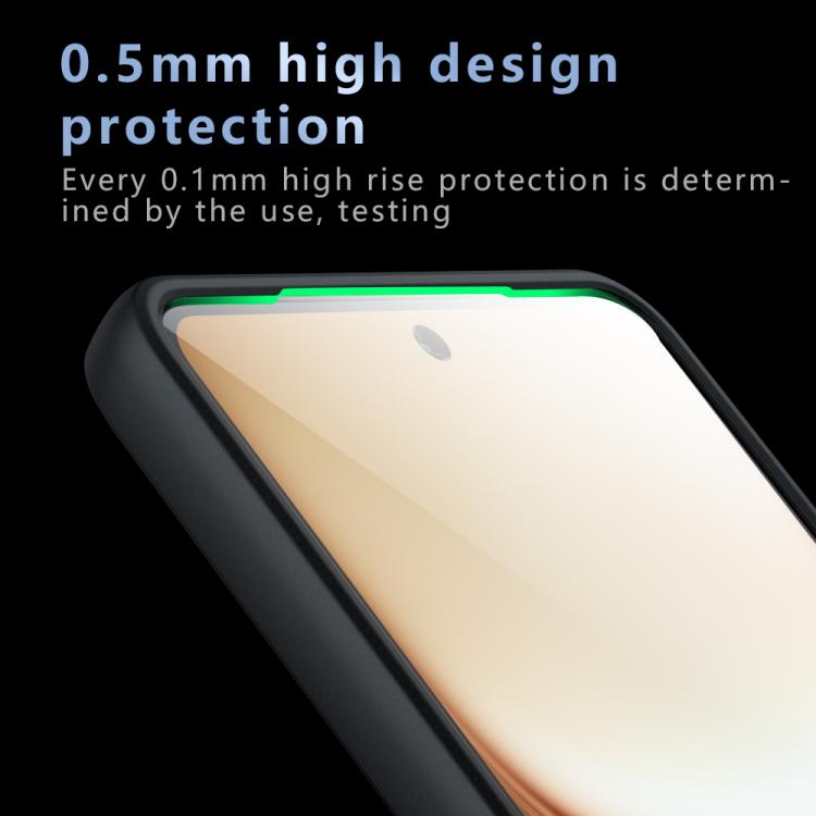 For vivo iQOO Z10 Turbo / Z10 Turbo Pro Armor Big Pore PC Hybrid TPU Phone Case - Frosted Black