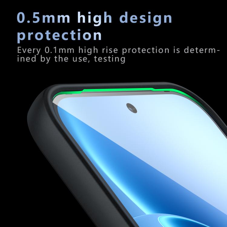 For vivo iQOO Z11 Turbo / 15R 5G Armor Big Pore PC Hybrid TPU Phone Case - Frosted Black