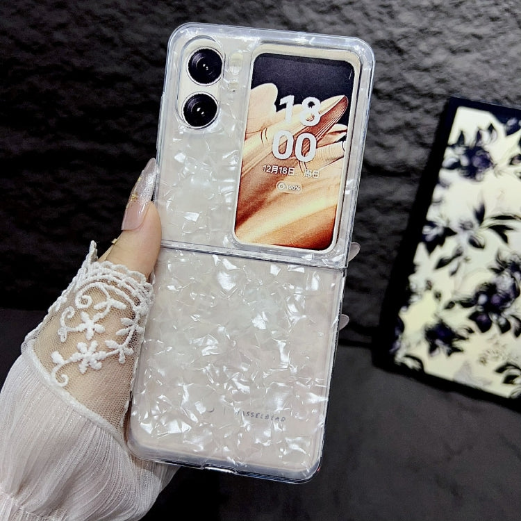 For OPPO Find N2 Flip Pearlescent Shell Texture Phone Case