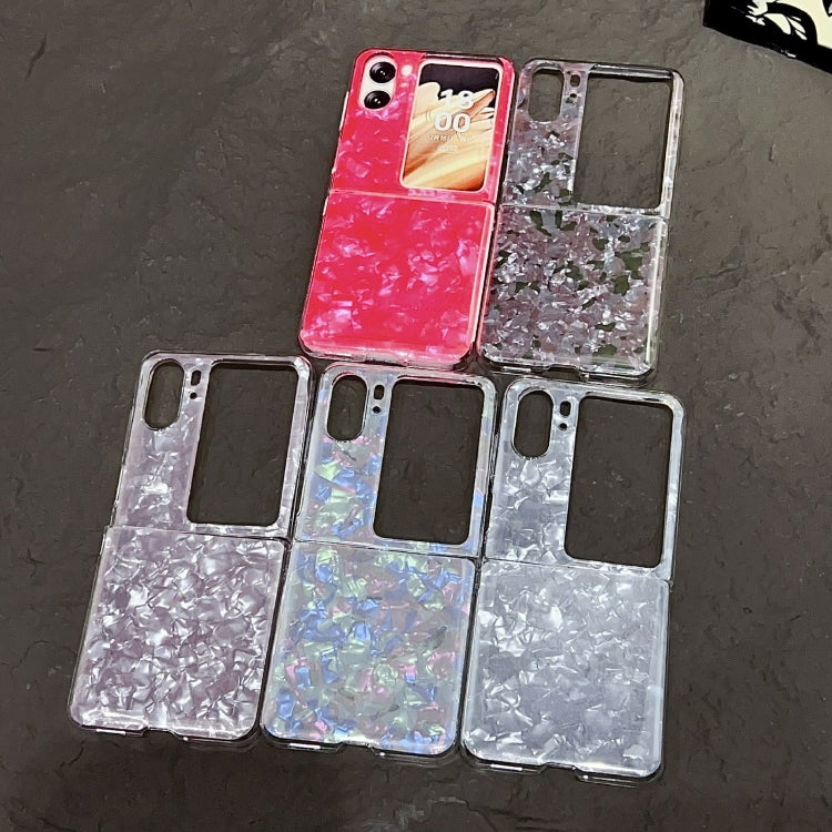 For OPPO Find N2 Flip Pearlescent Shell Texture Phone Case