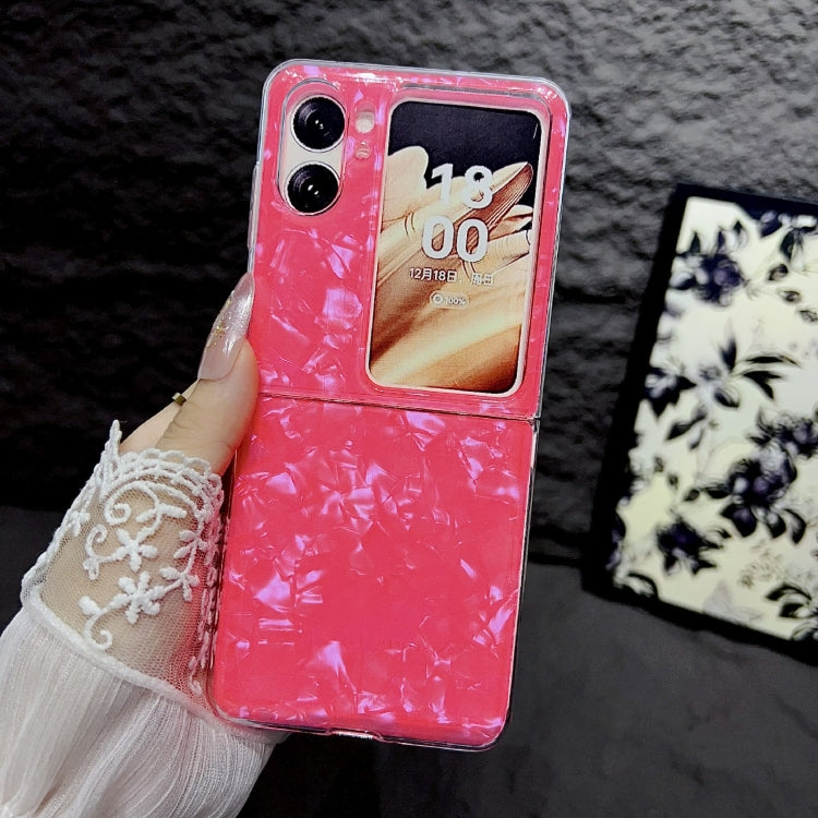 For OPPO Find N2 Flip Pearlescent Shell Texture Phone Case