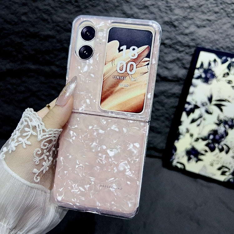 For OPPO Find N2 Flip Pearlescent Shell Texture Phone Case