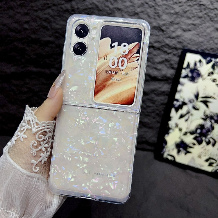 For OPPO Find N2 Flip Pearlescent Shell Texture Phone Case