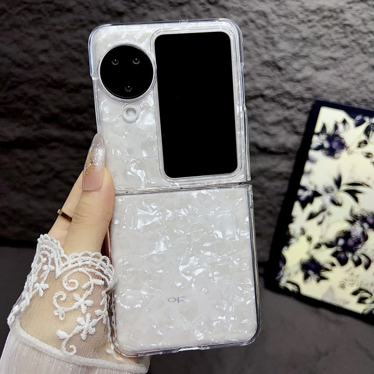 For OPPO Find N3 Flip Pearlescent Shell Texture Phone Case