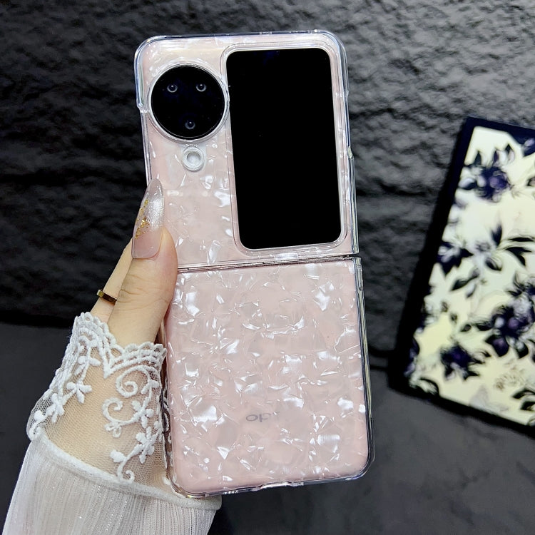 For OPPO Find N3 Flip Pearlescent Shell Texture Phone Case