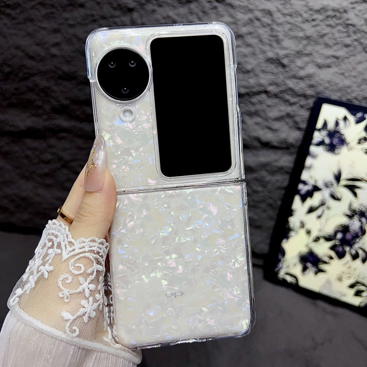 For OPPO Find N3 Flip Pearlescent Shell Texture Phone Case