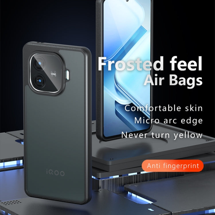 For vivo Y200 GT / iQOO Z9 Turbo Armor Big Pore PC Hybrid TPU Phone Case - Transparent