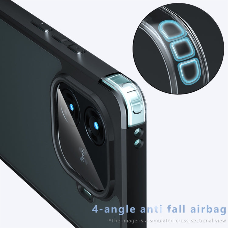For vivo Y200 GT / iQOO Z9 Turbo Armor Big Pore PC Hybrid TPU Phone Case - Transparent