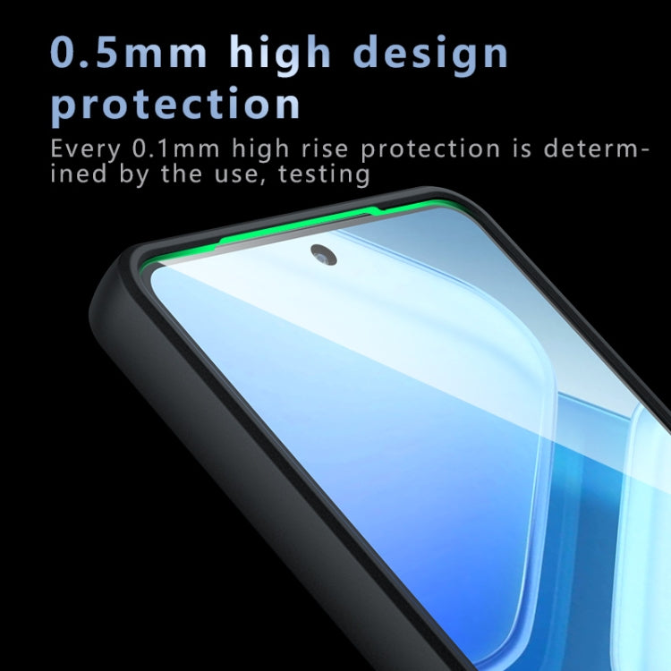 For vivo Y200 GT / iQOO Z9 Turbo Armor Big Pore PC Hybrid TPU Phone Case - Transparent