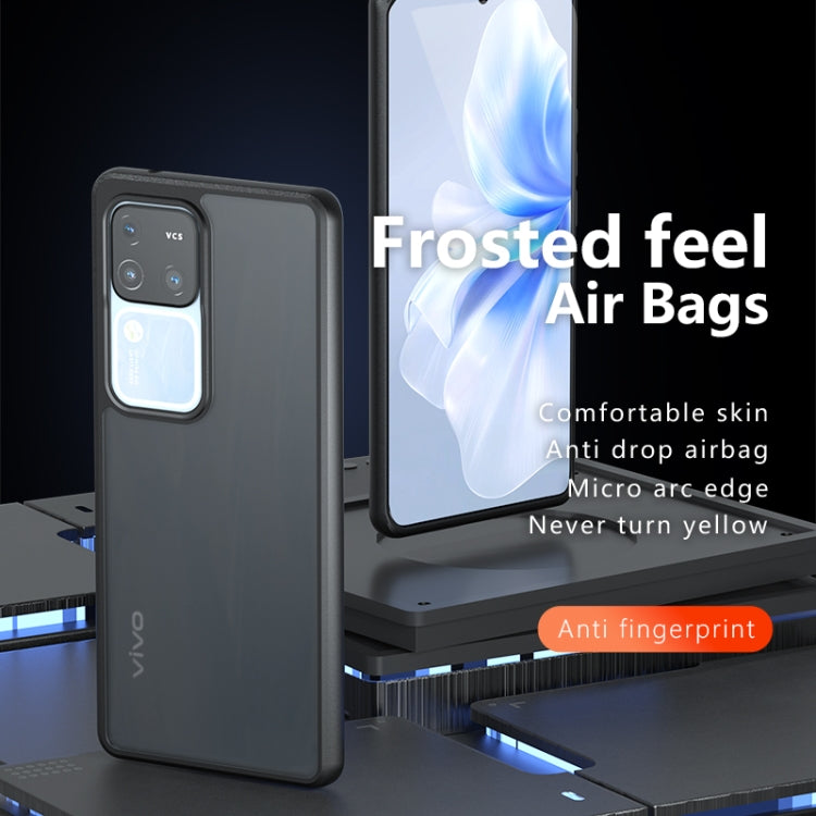 For vivo S18 Pro Armor Big Pore PC Hybrid TPU Phone Case - Transparent