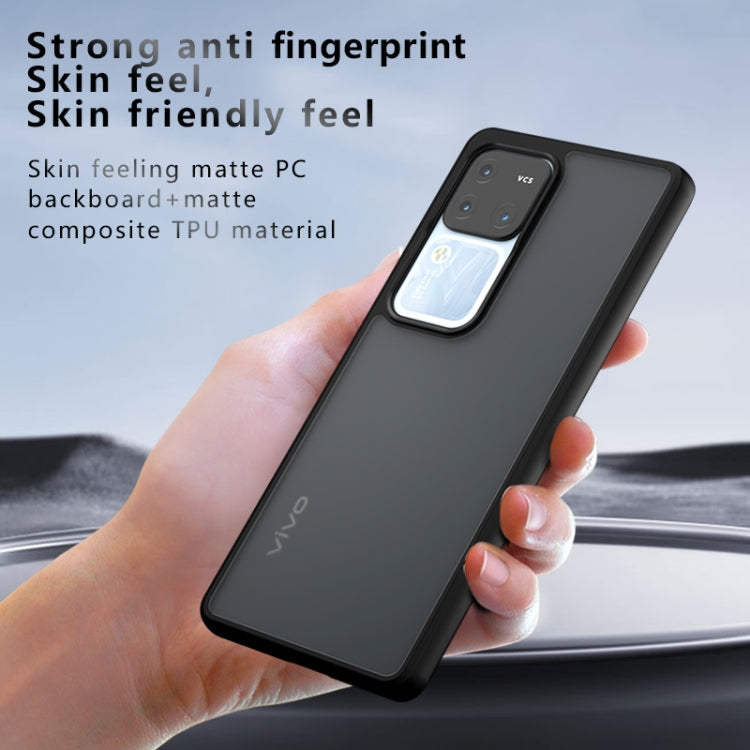For vivo S18 Pro Armor Big Pore PC Hybrid TPU Phone Case - Transparent