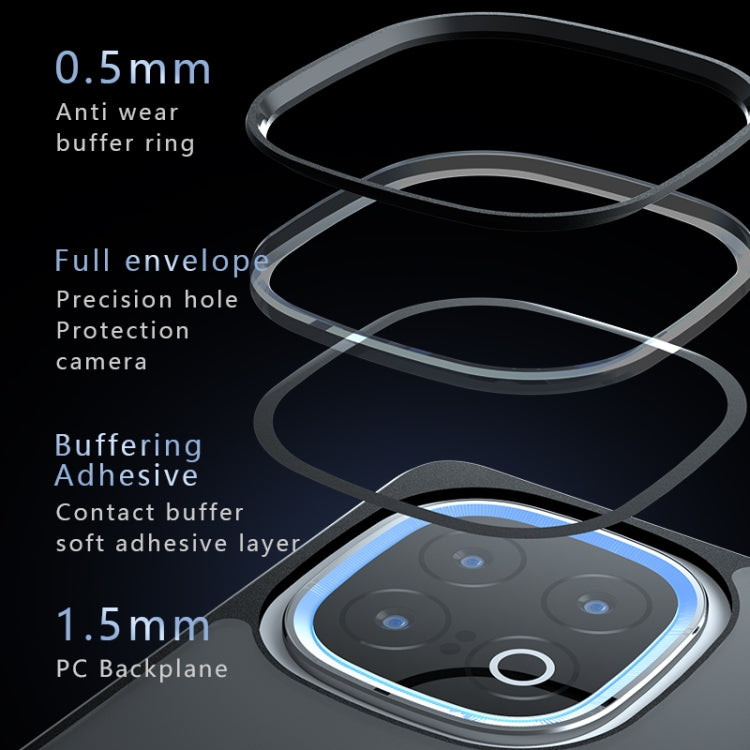 For vivo iQOO 13 Armor Big Pore PC Hybrid TPU Phone Case - Transparent