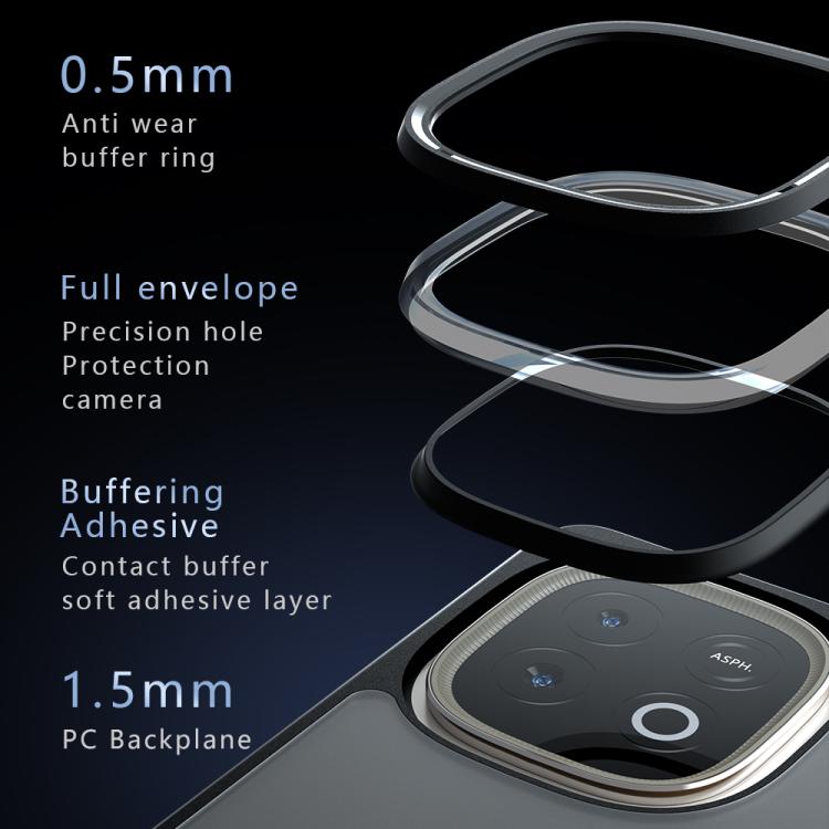 For vivo iQOO Z10 Turbo / Z10 Turbo Pro Armor Big Pore PC Hybrid TPU Phone Case - Transparent