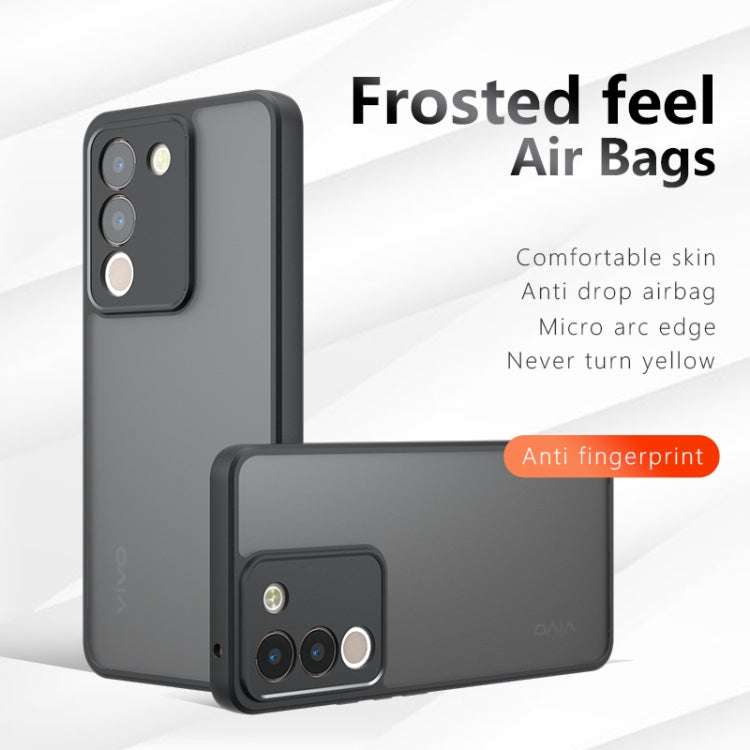 For vivo V29e 5G Armor Precise Hole PC Hybrid TPU Phone Case - Frosted Black