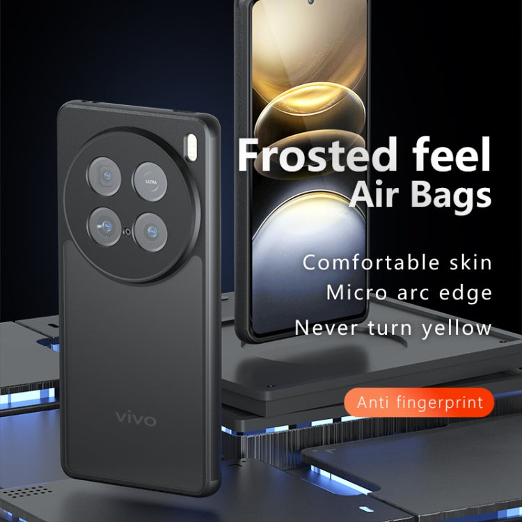 For vivo X100 Ultra Armor Precise Hole PC Hybrid TPU Phone Case - Frosted Black