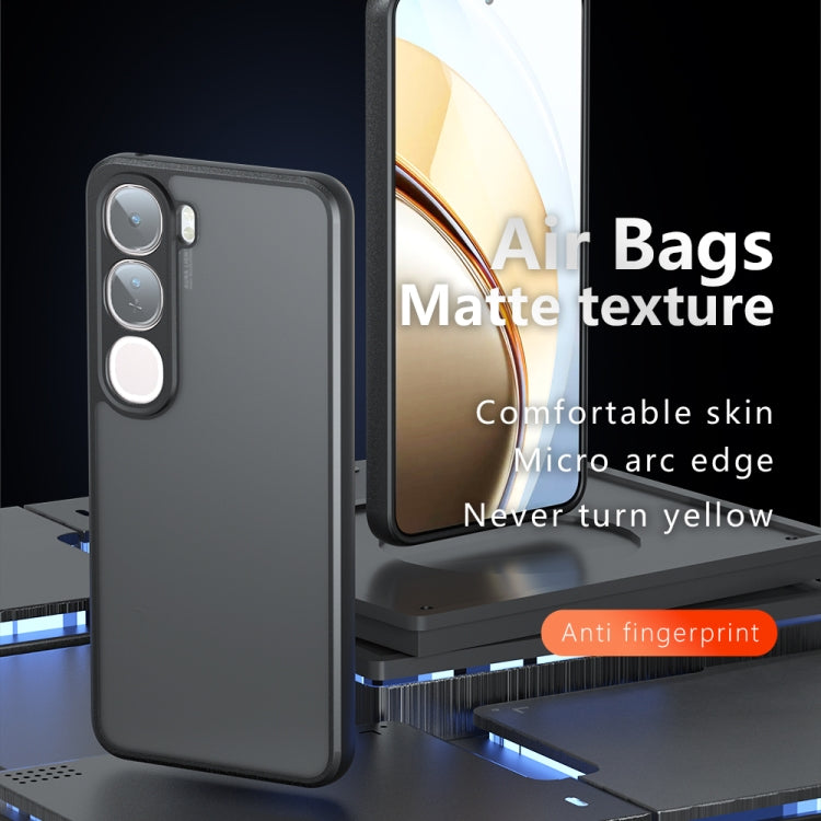 For vivo Y300 / V40 Lite IDN Armor Precise Hole PC Hybrid TPU Phone Case - Frosted Black