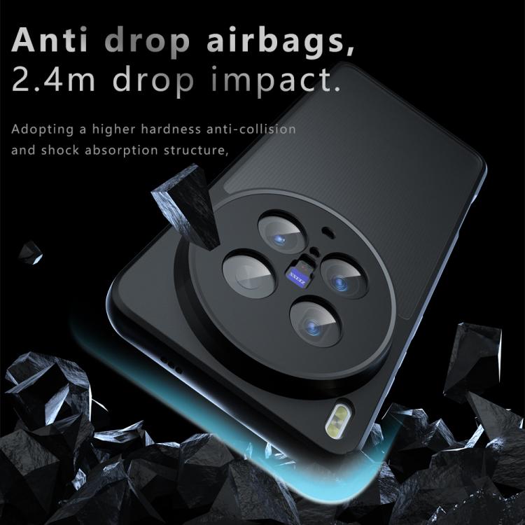 For vivo X200 Ultra Armor Precise Hole PC Hybrid TPU Phone Case - Frosted Black