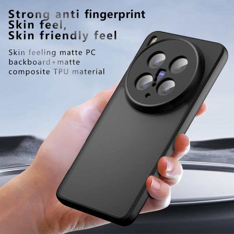 For vivo X200 Ultra Armor Precise Hole PC Hybrid TPU Phone Case - Frosted Black