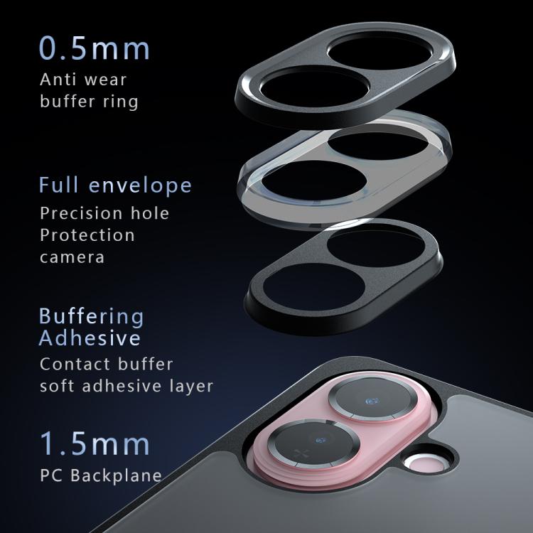For vivo V60 Lite 4G / 5G Armor Precise Hole PC Hybrid TPU Phone Case - Frosted Black