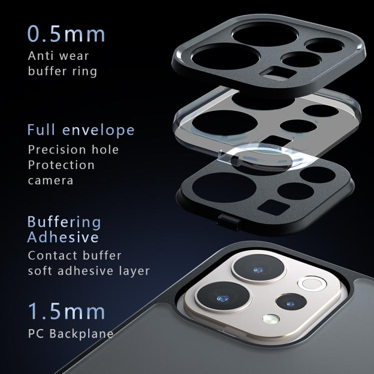 For vivo V70 / S50 5G Armor Precise Hole PC Hybrid TPU Phone Case - Frosted Black