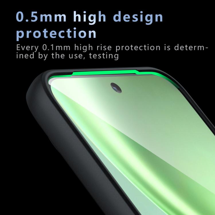 For vivo S50 Pro mini / X300 FE 5G Armor Precise Hole PC Hybrid TPU Phone Case - Frosted Black