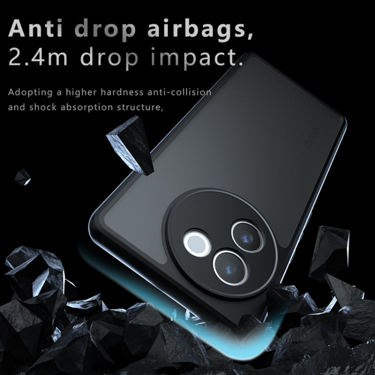 For vivo V30e Armor Precise Hole PC Hybrid TPU Phone Case - Transparent